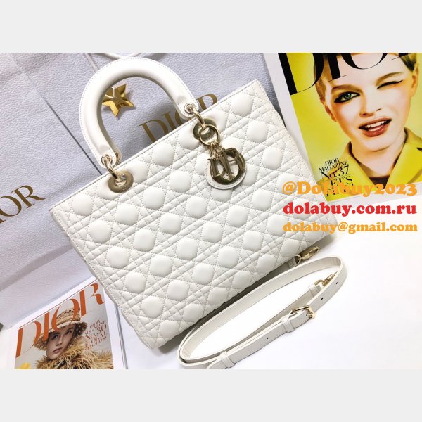 Inspired Duplicate dior lady lambskin 32CM HANDBAG