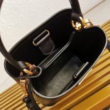 Platinum Prada 1BA373 Panier Saffiano Leather Perfect Replica Bag