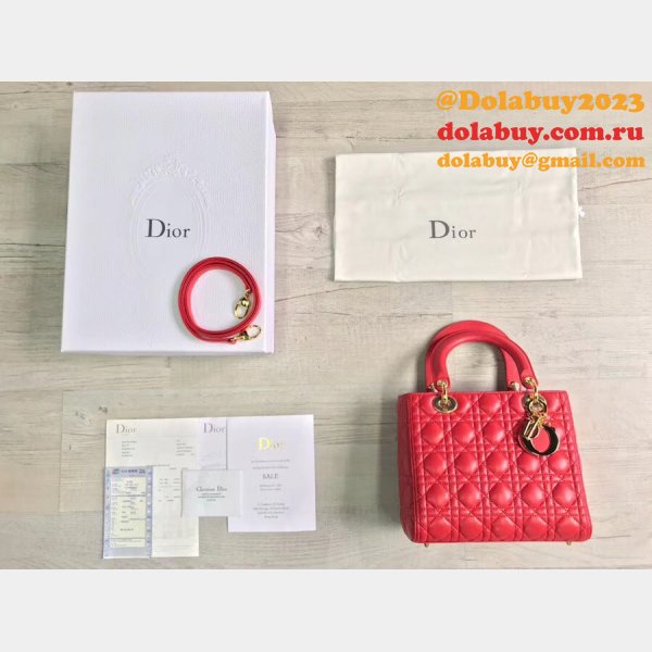 Fashion Christian Dior Lady Dior Top Quality 24CM Fake Bag