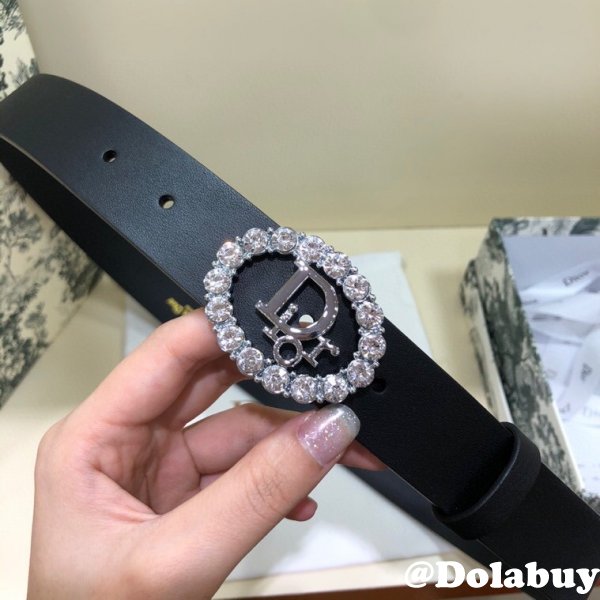 Wholesale Christian Dior AAA Belts 30mm Black Replica