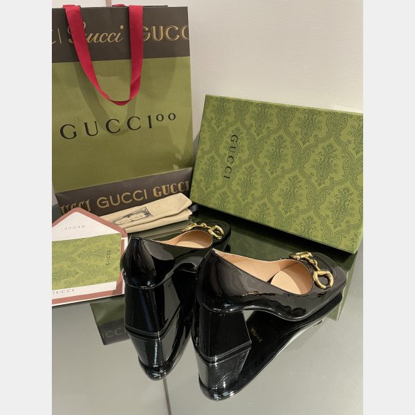 Pump Patent Heels Ballet Flat Horsebit Replica Gucci Shoes