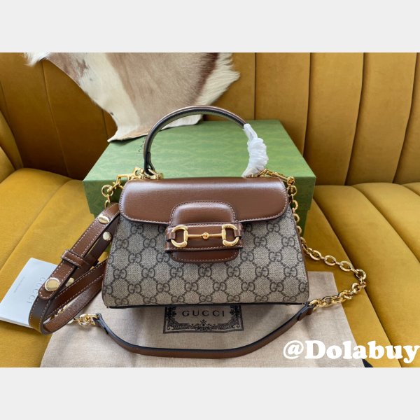 Fake Gucci Horsebit 1955 Top Handle Hot On Sale 703848 Bag