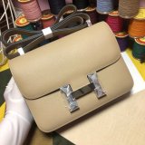 Hermes Constance Bag 23cm Epsom Leather Apricot