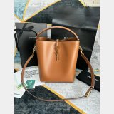 Le 37 In Shiny Leather Hobo Buckets 742828 Replica Saint Laurent Bag