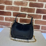 Copy Gucci Designer Jackie 1961 lizard 675799 Black bag