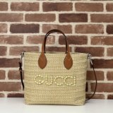 Gucci Replica 779671 Tote Women Straw-effect Natural Straw Effect Raffia