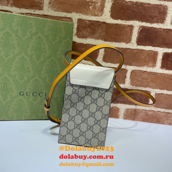 Replica Best Gucci 658229 Padlock mini bag in beige and ebony GG Supreme