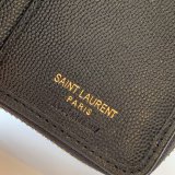 AAA+ Saint Laurent monogram compact zip around wallet black