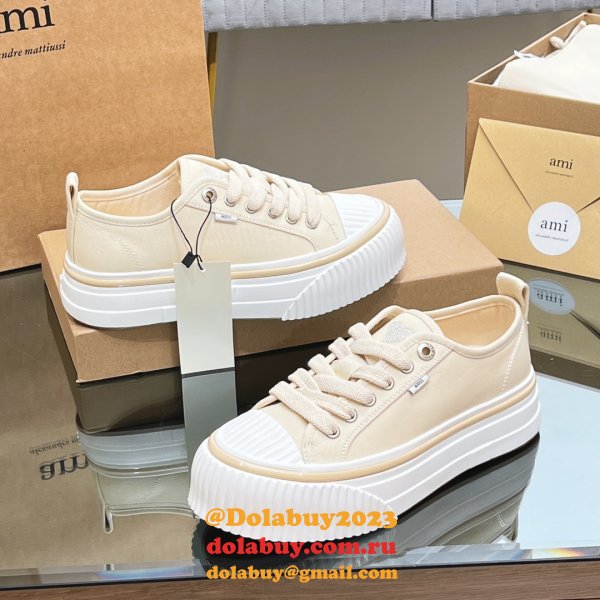 Ami Paris High Quality Platform Tpu Canvas Replica Shoes