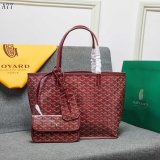 High Quality Goyard Classic Chevron St. Louis PM Totes Winer-Red Bags