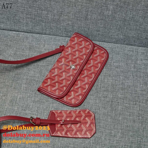 High Quality Goyard Classic Chevron St. Louis PM Totes Winer-Red Bags