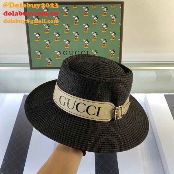 UK Gucci Belt design straw hat