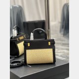 Replica YSL Saint Laurent Nano Manhattan Top Handle Brown/Black Bag