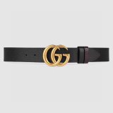 Luxury Gucci 38MM Double G Shop the New Replica Black Belts