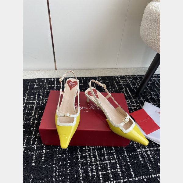 Roger Vivier Wholesale Slingback Heels Designer Knockoff Shoes