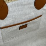 Gucci Duplicate Straw-effect Tote 779666 Beige Fabric Bag