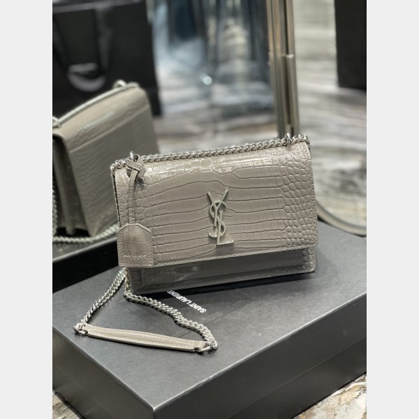 Designer YSL SUNSET BAG 22CM 422906 CROCO