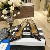 Designer Aquazzura Copy Pointed Toe Rhinestone Sandals Heel Shoes