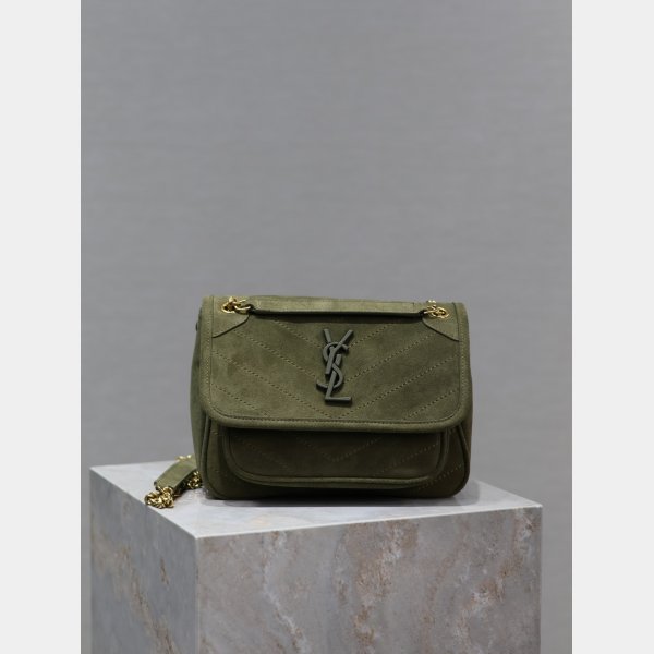 Buy Best YSL Niki 22CM 633151 Replicas High Quality ArmyGreen Bag