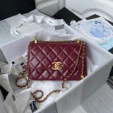 1:1 Replica AS2649 Calfskin & Gold-Tone Metal Flap Bag