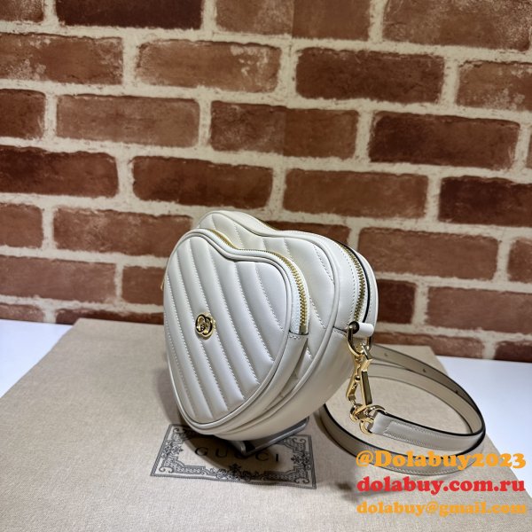 Top Quality GG MARMONT 751628 Heart matelasse BAG