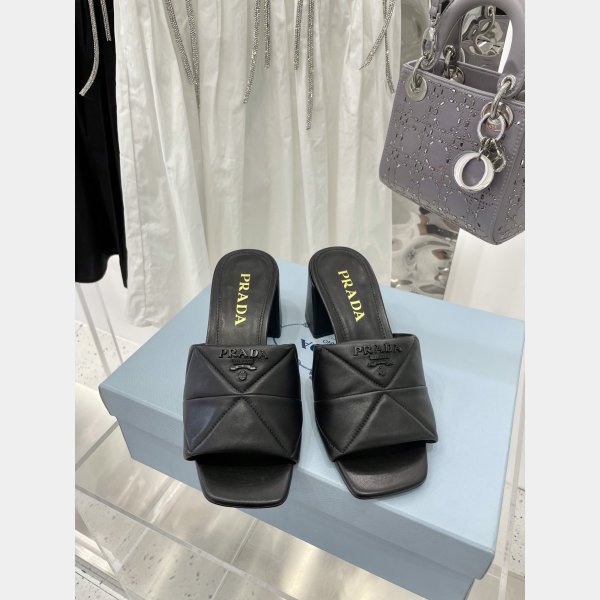 Replica Prada Quilted Leather Mules