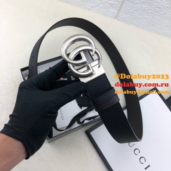 Luxury Gucci 38MM Double G Shop the New Replica Black Belts