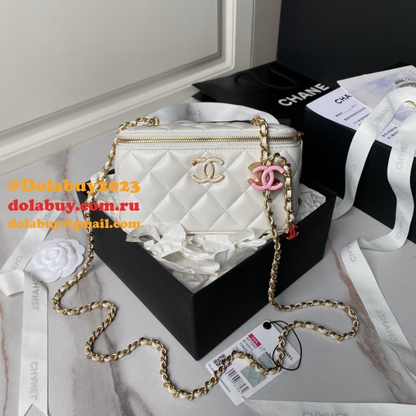 Top Quality Vanity AP3940 Classic Chain Replica Bag Black/White