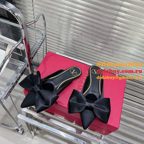 Toe Sandals Best Valentino Replica Slippers Loafer Bow Shoes