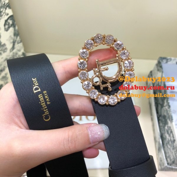 Wholesale Christian Dior AAA Belts 30mm Black Replica