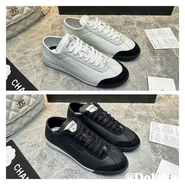 Designer chane Calf leather & calf suede sneaker 2024