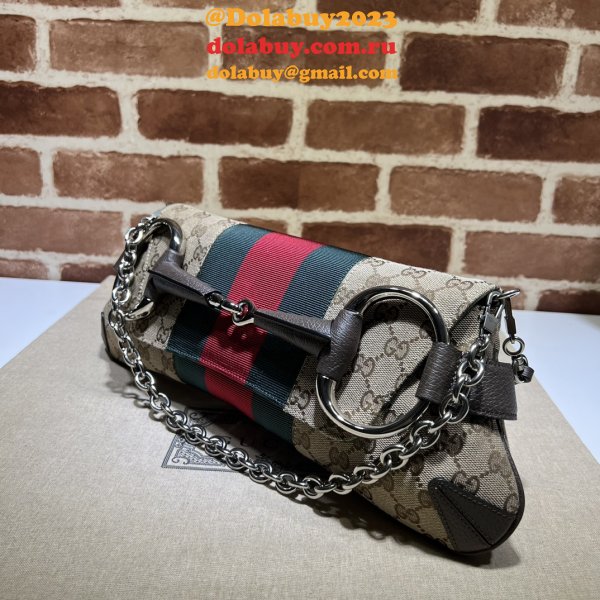 High Quality Gucci Horsebit Chain 764255 Shoulder Knockoff Bag Beige