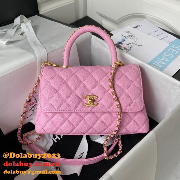 Wholesale Matelasse Top Handle A92990 Designer Bag Caviar 23cm