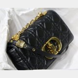 Wholesale Dior Caro 20cm Bag Black Supple Cannage Calfskin