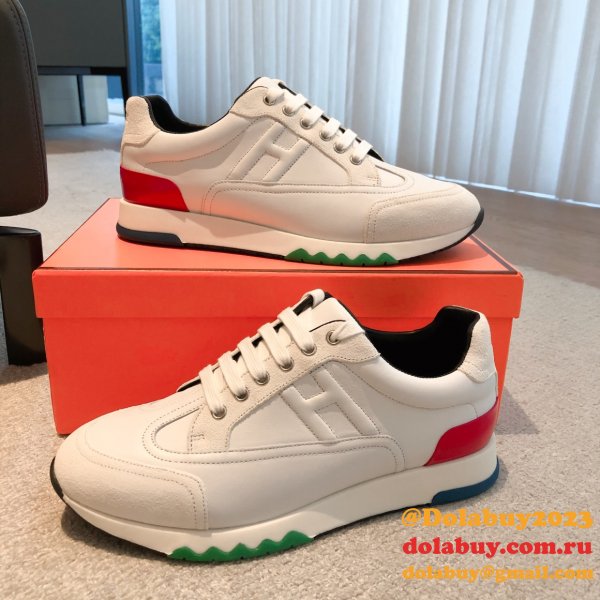 Wholesale Sneakers Leer Wit Hermes Knockoff Shoes