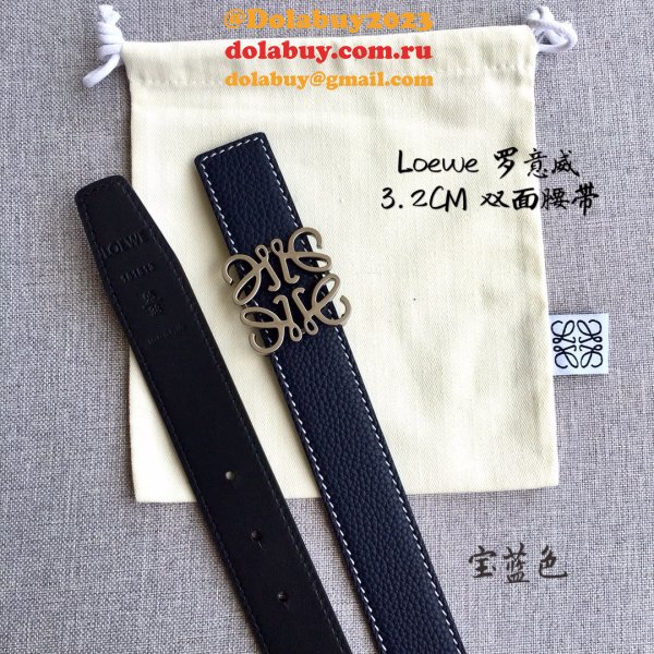 Loewe Top Quality Fashion Anagram 3.2CM Width Replicas Belts