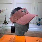 Wholesale Prada Metal triangle logo Empty top hat