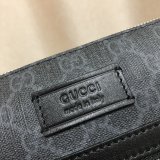 UK Gucci Fake Black GG Supreme Small Messenger 523599 Bag