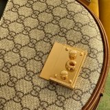 Best Gucci AAA+ Padlock Small Shoulder Bag 644524 Beige & Ebony GG