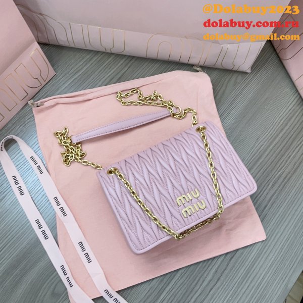 Copy High Quality 5BP065 Replica Miu Miu Matelasse Bags