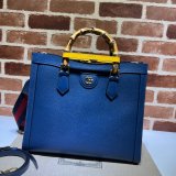 Cheap Gucci Diana tote bag 678842 blue/black leather from china