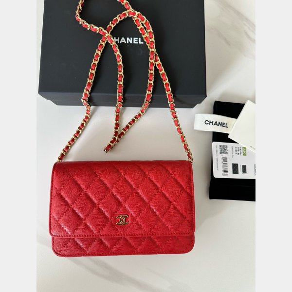 CLASSICAL Knockoff CC WOC SMALL CAVIAR LEATHER CHAIN BAG