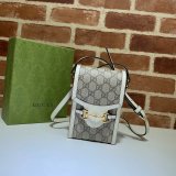 White Replica Gucci Horsebit 1955 mini Top Quality 625615 bag