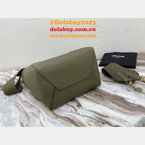 Top Quality Replica Celine Sangle Army Green Shoulder Bags