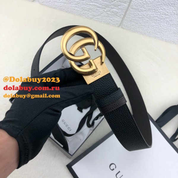 Luxury Gucci 38MM Double G Shop the New Replica Black Belts