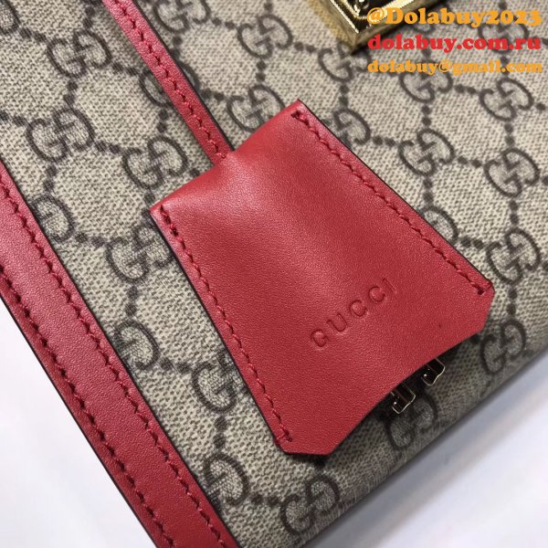 UK Gucci Replica GG Supreme Padlock Small Shoulder 498156 Bag