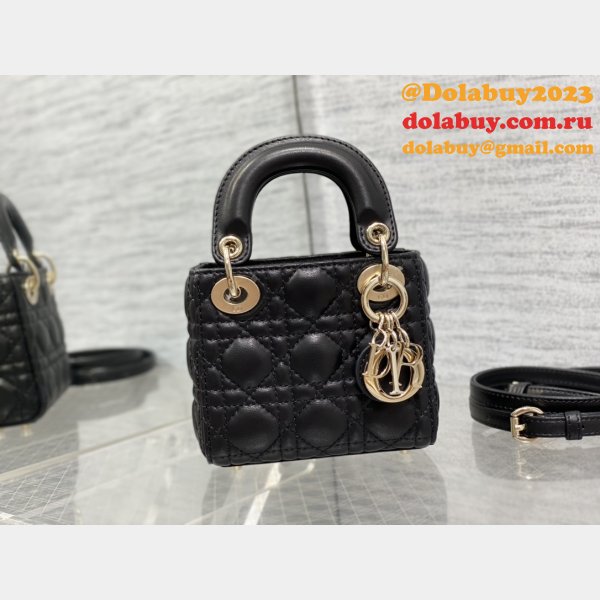 Replica Fashion Dior Micro Lady 1:1 Mirror 12CM Bag