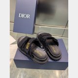 High Quality dior Fringed Cotton Canvas Dioract Slide