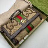 Replica Gucci High Quality GG Supreme Ophidia Continental 523153 Wallet