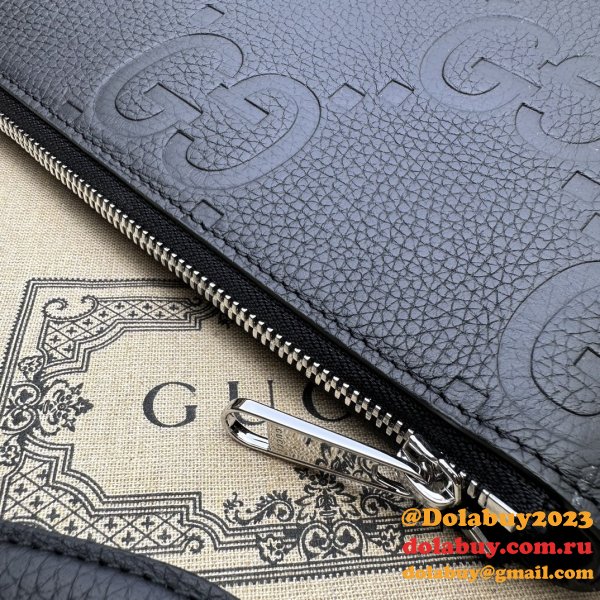 Black Jumbo GG Gucci Knockoff Messenger Men 761747 Luxury Bag